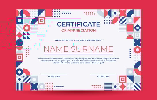 Creative Modern Colorful Certificate vector