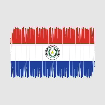 Paraguay Flag Brush Vector Illustration