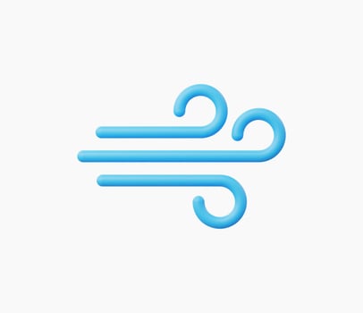 3d Realistic Wind icon vector Illustration