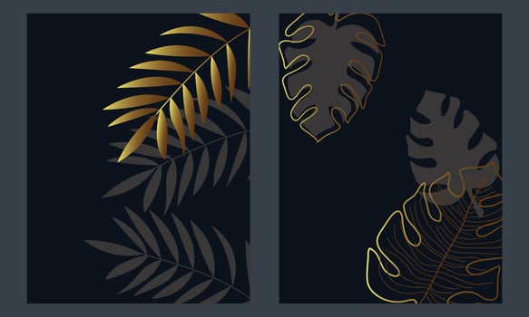 Luxury botanical art background vector
