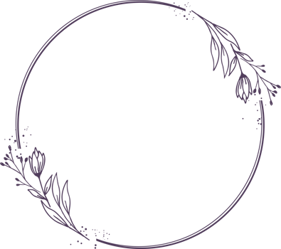 Minimalist floral frame with hand drawn leaf and shape simple floral border png