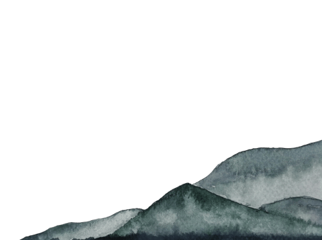 Watercolor painting ink landscape mountain.Traditional chinese painting. asia art style.png. png