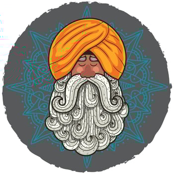 Guru on White vector