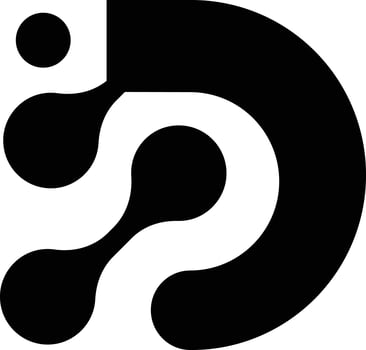 D logo icon vector
