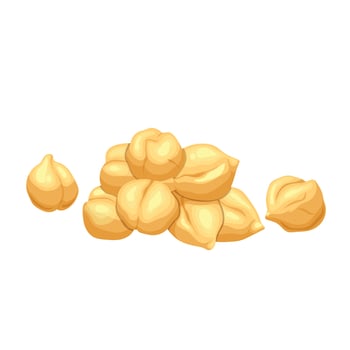 chickpea vegetarian cartoon vector illustration