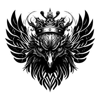 The American eagle head is a stunning portrayal of the national bird of the United States, with its sharp beak, fierce eyes, and distinctive white-feathered head vector