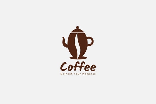 Coffee Logo Design Template. The Concept For The Barista Coffee Pot, Hot Coffee For The Shop Logo, And Coffee House Logo Design. vector
