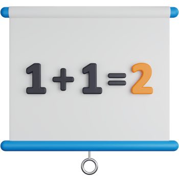 3D Icon Illustration Presentation Learning to count png