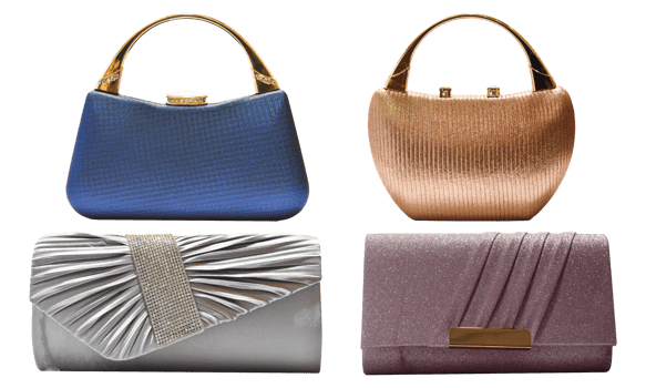 luxury clutch bag isolated on transparent background PNG file.