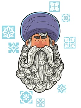 Turban on White vector