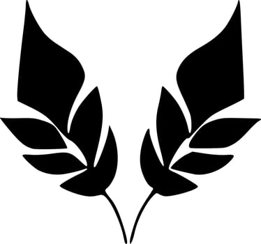 leaves silhouette isolated icon illustration design vector