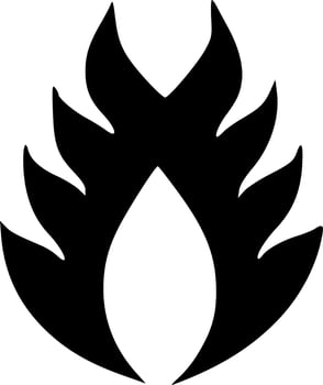 illustration of a flame icon vector