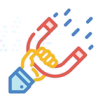 agency advertising color icon vector illustration
