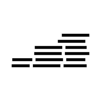 stack coin gold glyph icon vector illustration