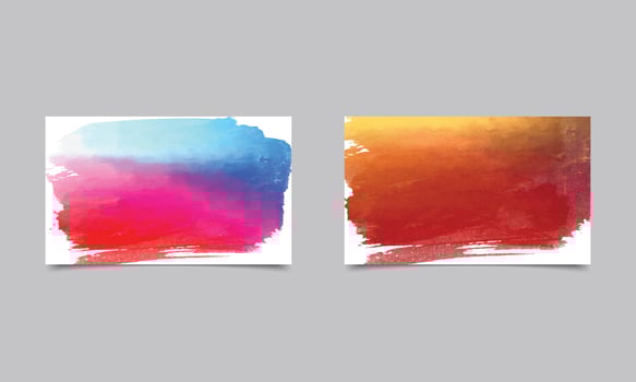 Abstract red and blue watercolor art hand paint background. Wedding invitation card, yes card and greeting cards template design. vector
