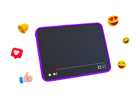 3d minimal viewers attracting strategy concept. Social Media Expression. Attracting customers through social media. tablet on a blank video screen. 3d illustration. png