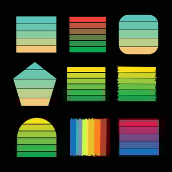 Set of vintage retro sunset illustrations vector background, 70s 80s Old Color, different shape retro sunset style Collection design element for sticker, logo, icon, t-shirt, banners, prints.