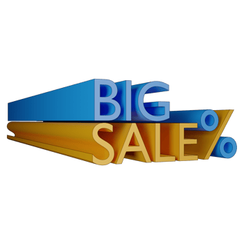 3d illustration big sale png