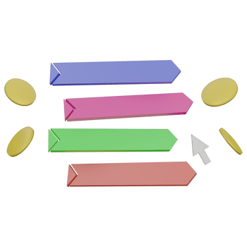 3d illustration of multiple choice png