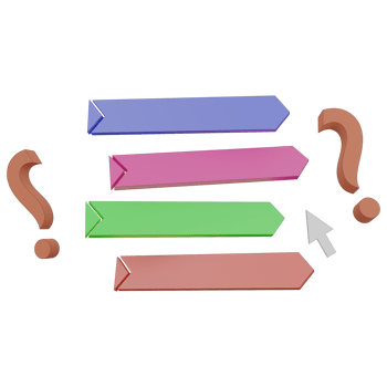 3d illustration of multiple choice png