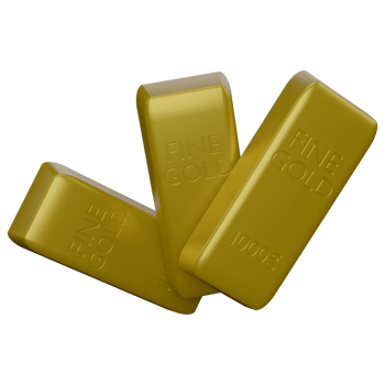 3d illustration of coins and gold bars png