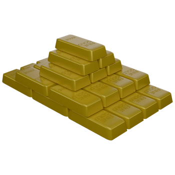3d illustration of coins and gold bars png