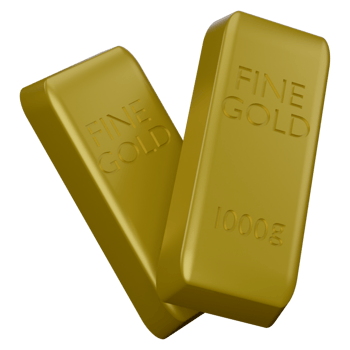3d illustration of coins and gold bars png