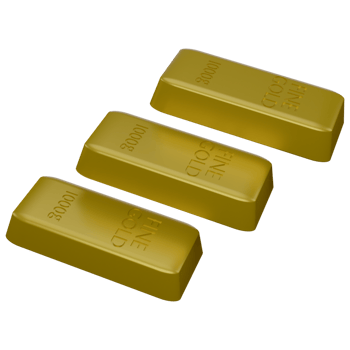 3d illustration of coins and gold bars png