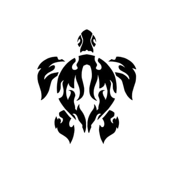 illustration vector graphic of tribal art turtle design