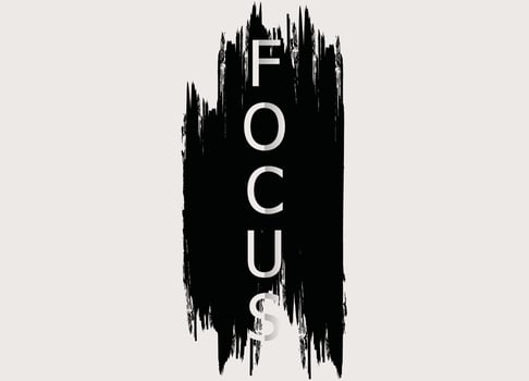focus t-shirt design, simple shirt design, wallpaper vector