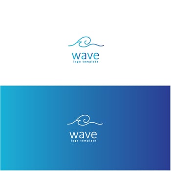 Wave beach vector illustration design logo