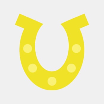 Icon horse shoe. St. Patrick's Day celebration elements. Icons in flat style. Good for prints, posters, logo, party decoration, greeting card, etc. vector