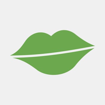Icon lips. St. Patrick's Day celebration elements. Icons in flat style. Good for prints, posters, logo, party decoration, greeting card, etc. vector