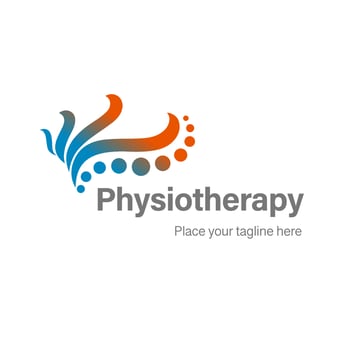 Physiotherapy typography vector logo. Physiotherapy dummy Icon.