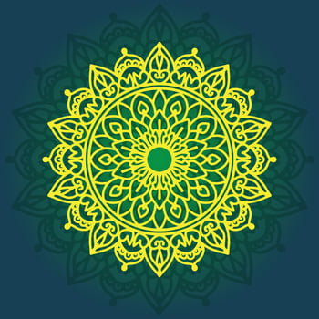 Mandala Pattern Circular flower design for Arabic festival Ramadan, puja, Baisakhi, holi, Mehndi, Henna, tattoo, decoration, alpona.  Decorative ornament in  oriental  doodle art vector illustration.