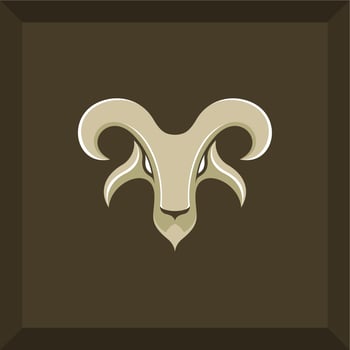 simple goat logo vector