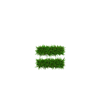 Green grass number and symbol, 3d illustration png