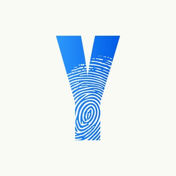 Initial Y Finger Print Logo vector