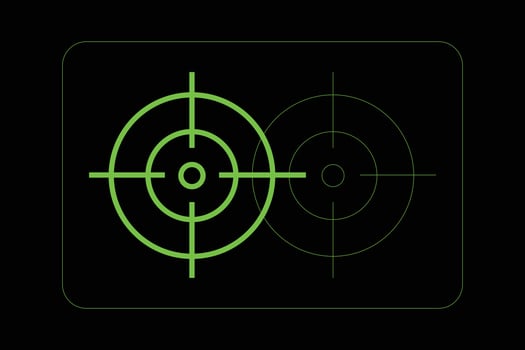 two target with bullet holes vector