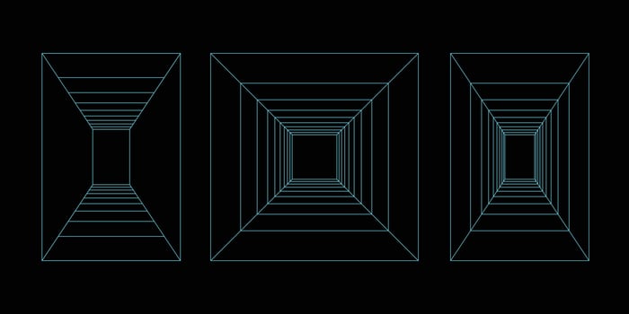 Rectangle line art design element vector