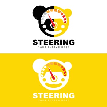 Car Steering Logo, Driver Vector, Transport Vehicle Design, Repair, Maintenance, Car Garage vector
