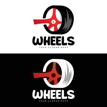 Tire Wheel Logo, Automotive Parts Vector, Maintenance Workshop Design, Garage, Automotive, Vehicle, Modern Simple Wheel Icon vector