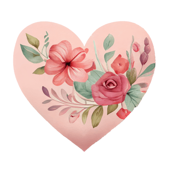 roses inside a heart . AI Generated png