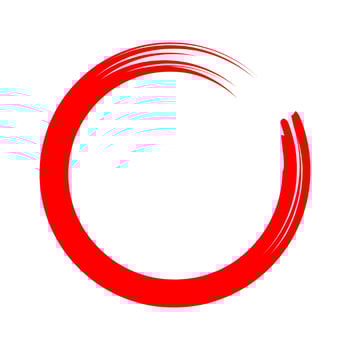 Round circle logo icon sign symbol red design vector illustration