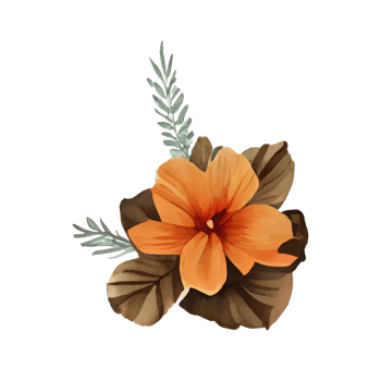watercolor flower . AI Generated png