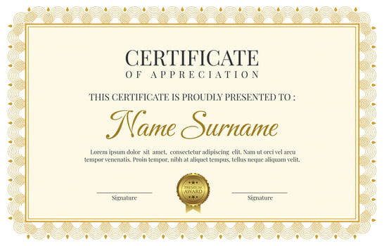 Professional and Education Certificate Template vector