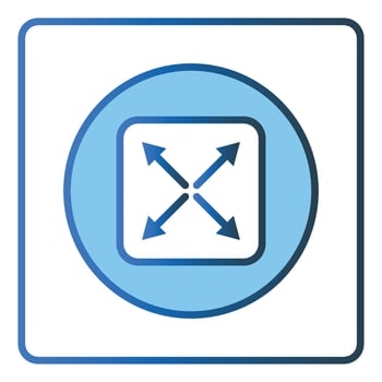 Maximize icon illustration. icon related to music player. Lineal color icon style, two tone icon. Simple vector design editable