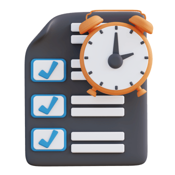 3D illustration of time schedule management png