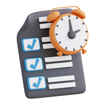 3D illustration of time schedule management png