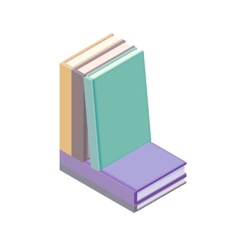 Books in flat design style, vector illustration